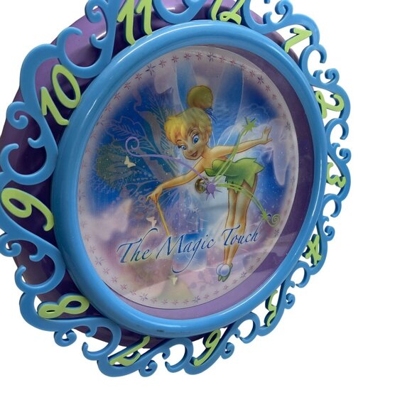 Disney Tinker Bell Wall Clock "Pretty Little Pixie" & "The Magic Touch" Fairy De - Picture 2 of 6